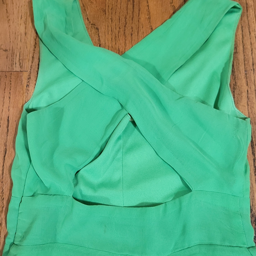 Funky Soul Sz S Chic Green Halter Mini Dress - Picture 3 of 12